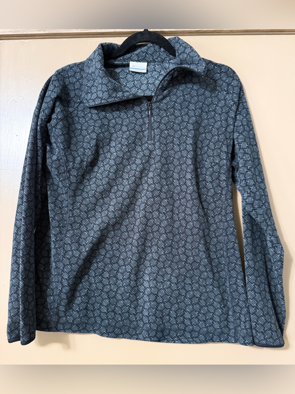 Women’s Quarter-Zip Patterned Pullover Sweater - Gray/black Columbia